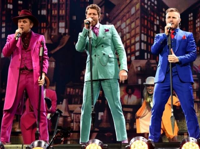 Take That: Gary Barlow, Mark Owen e Howard Donald Take That: Gary Barlow, Mark Owen e Howard Donald