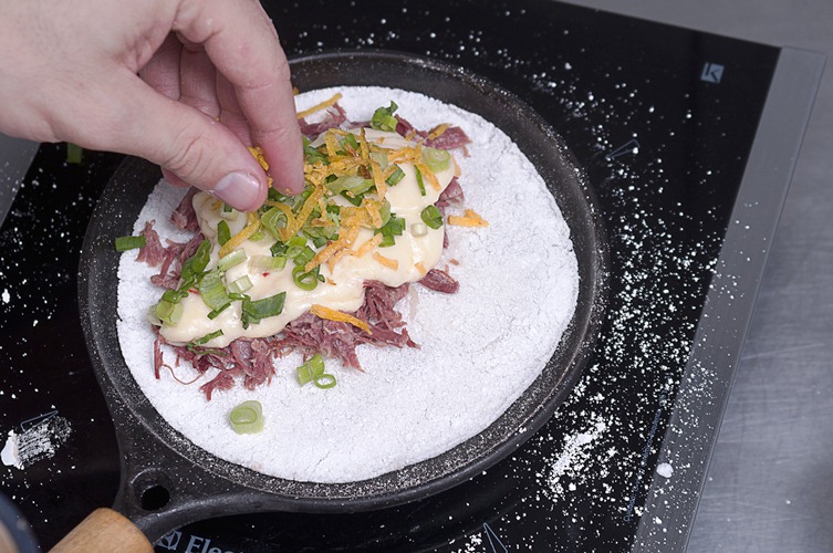 Tapioca de carne seca com queijo Tapioca de carne seca com queijo