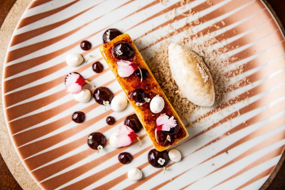 Torta de limão-siciliano brûlée Torta de limão-siciliano brûlée