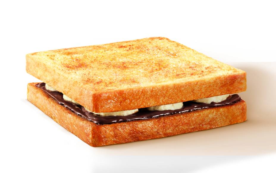 Tostex de Nutella com banana é uma boa opção para o café da manhã