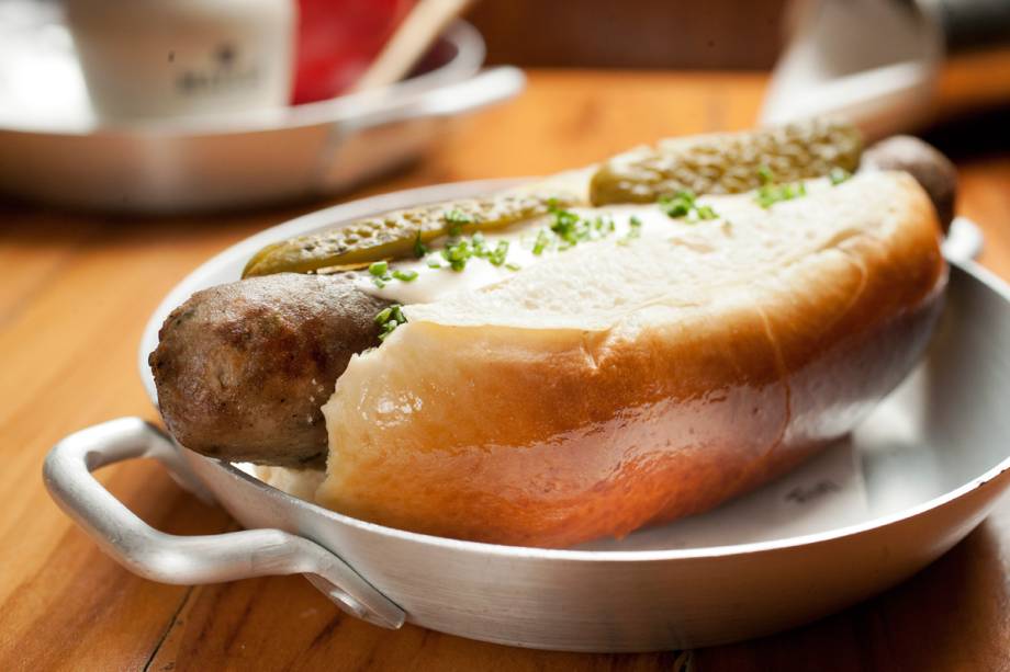 Hot duck: linguiça feita com carne de pato Hot duck: linguiça feita com carne de pato