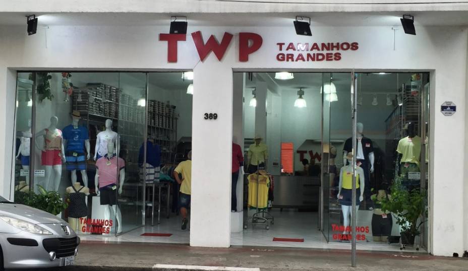 A fachada da loja TWP Plus Size A fachada da loja TWP Plus Size