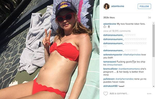 Adam Levine comenta boatos sobre primeiro filho com fofíssima foto no Instagram