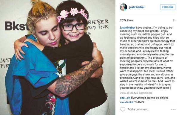 Justin Bieber publica desabafo sobre encontro com fãs e provoca polêmica na internet