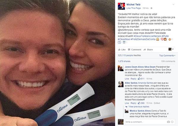 Por que o anúncio da gravidez de Michel Teló e Thaís Fersoza está provocando polêmica