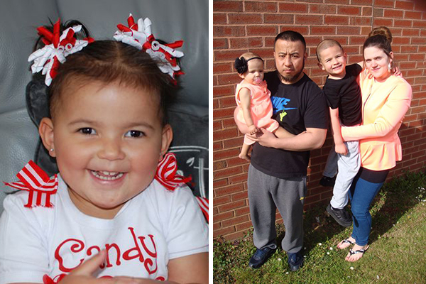 Bebê é diagnosticada com câncer após mãe encontrar “brilho” em seus olhos em foto da família