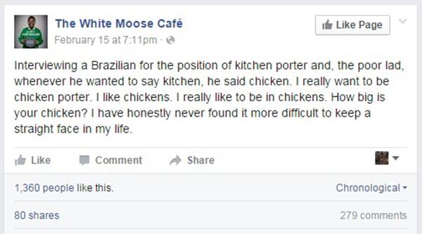 Dono de café irlandês provoca polêmica no Facebook após comentário sobre empregado brasileiro