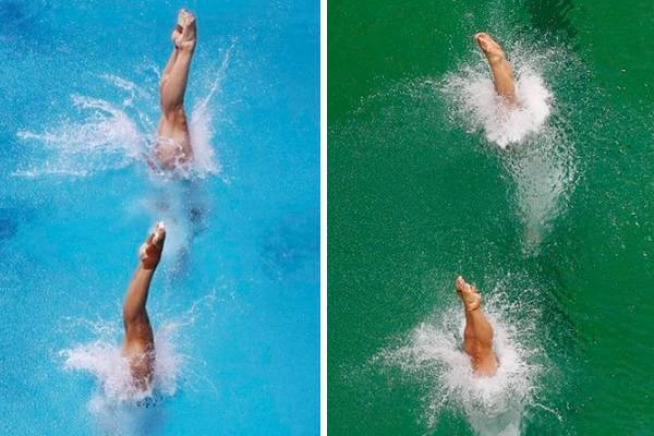 Por que a água da piscina dos saltos ornamentais ficou verde? Especialistas encontram explicação