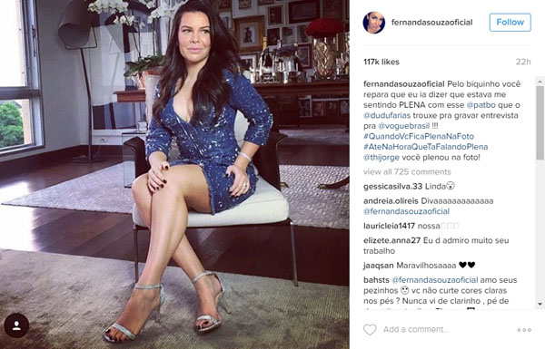 No Instagram, Fernanda Souza exibe resultado de cirurgia plástica para redução das mamas