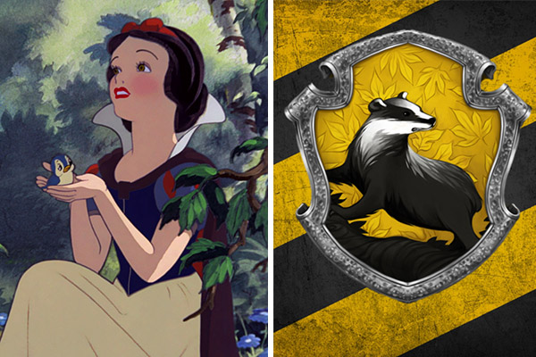 Qual seria a casa de 13 princesas da Disney na Escola de Magia e Bruxaria de Hogwarts?