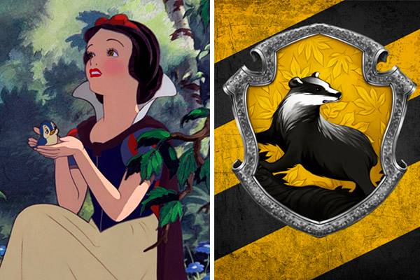 Qual seria a casa de 13 princesas da Disney na Escola de Magia e Bruxaria de Hogwarts?