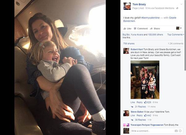 Após boatos de separação, Gisele Bündchen e Tom Brady publicam mensagem no Dia dos Namorados