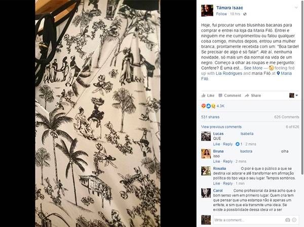 Estampa da Maria Filó provoca polêmica após desabafo de consumidora no Facebook