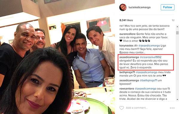 No Instagram, Zezé di Camargo provoca polêmica ao “bater boca” com fãs e seguidores