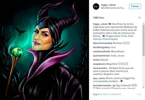 Ilustrador brasileiro transforma celebridades nacionais nas mais malvadas vilãs das animações Disney