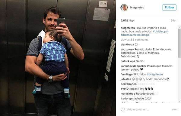 Ex-marido de Fernanda Gentil, Matheus Braga publica foto no Instagram após notícia de novo relacionamento