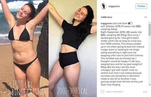 Jovem de 20 anos de idade manda recado e mostra que mudança de estilo de vida é muito melhor do que dieta