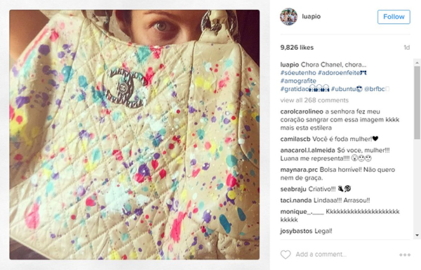 Luana Piovani ostenta bolsa da grife Chanel em foto no Instagram