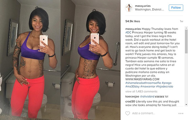 Mamãe fitness chama a atenção na internet ao exibir corpo sarado com 18 semanas de gestação