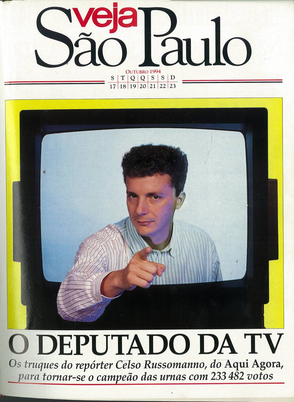 Perfil de Celso Russomanno publicado na Vejinha em 1994