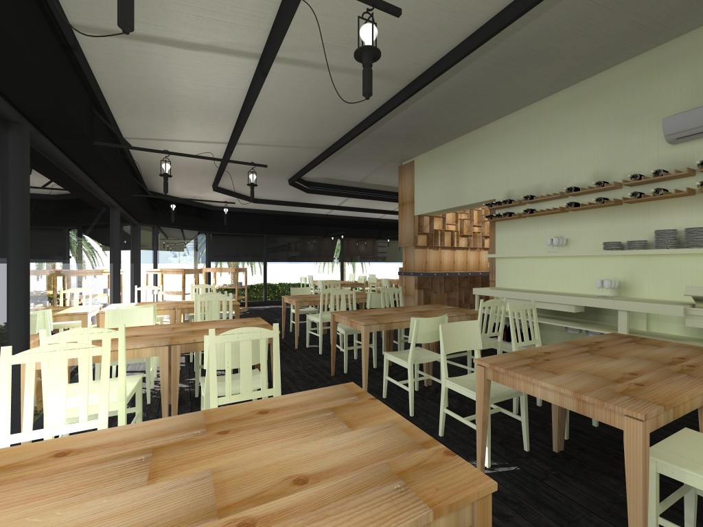 Detalhe do sal&atilde;o: ambiente simples