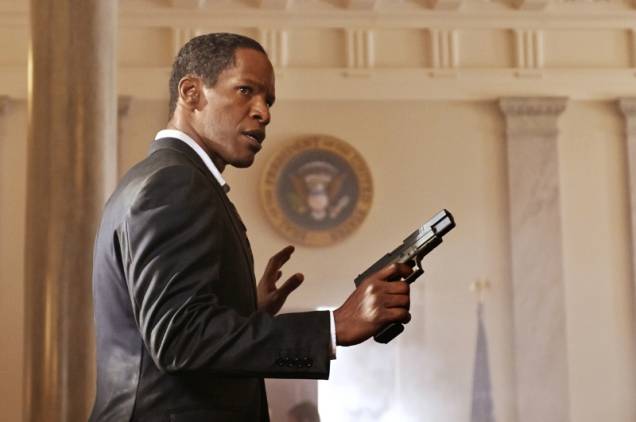 O Ataque: o ator Jamie Foxx interpreta o presidente dos Estados Unidos O Ataque: o ator Jamie Foxx interpreta o presidente dos Estados Unidos