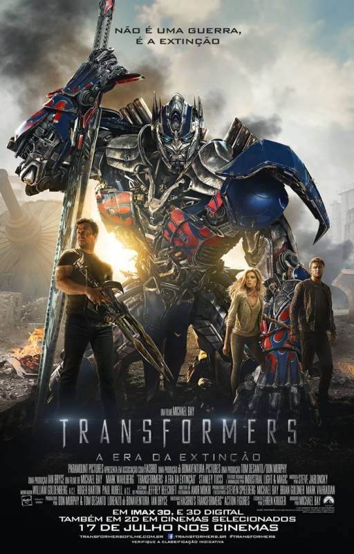 Transformers - A Era da Extinção: pôster do filme Transformers - A Era da Extinção: pôster do filme