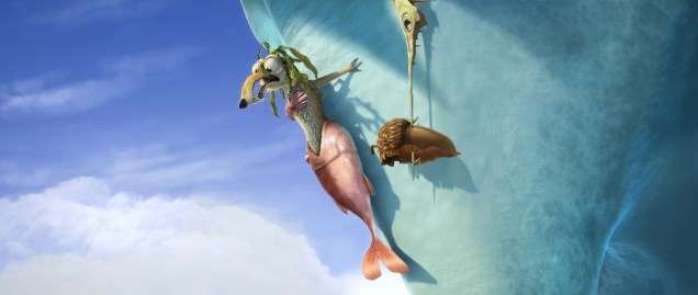 O esquilo Scrat provoca uma onda de terremotos em A Era do Gelo 4: reviravoltas O esquilo Scrat provoca uma onda de terremotos em A Era do Gelo 4: reviravoltas