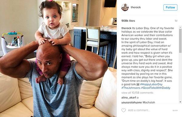 Dwayne Johnson tenta inspirar filha com discurso motivacional, mas conversa dá muito errado