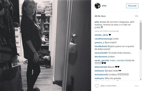 Pitty compartilha foto mostrando barriguinha de grávida na internet e recebe elogios dos fãs