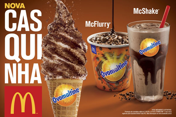 Após polêmica sobre milk-shake, McDonald’s lança sorvete de casquinha sabor Ovomaltine