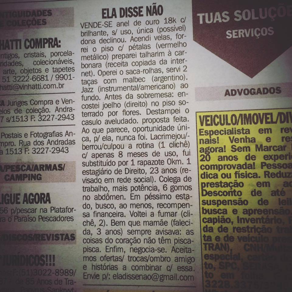 Este anúncio de classificados esconde uma história que está fazendo sucesso na web