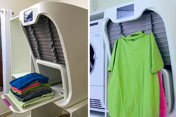 Máquina que seca e passa até 20 peças de roupa por vez está levando a internet à loucura