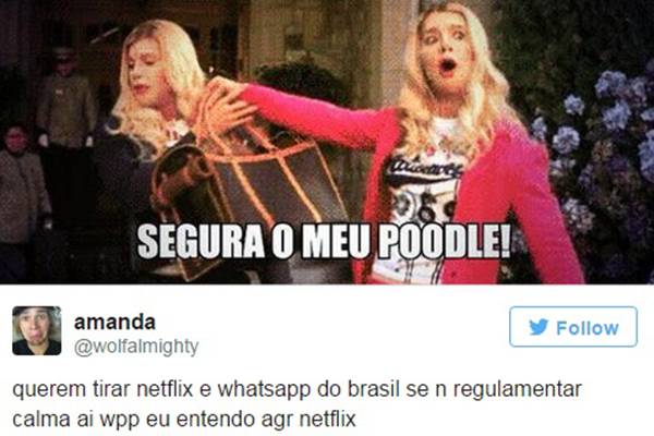 A internet brasileira não gostou nada dessa história de regularizar o WhatsApp e o Netflix