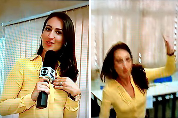 Repórter de afiliada da Rede Globo leva tombo feio em reportagem ao vivo; assista