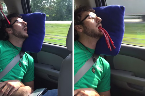 Rapaz dorme durante viagem e é vítima de pegadinha “maldosa” de seus amigos