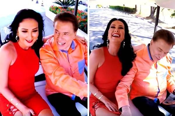 Silvio Santos passa a mão na perna de Helen Ganzarolli e provoca polêmica nas redes sociais