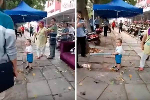 Garotinho corajoso surpreende e defende a avó das autoridades chinesas em vídeo que fez sucesso na internet