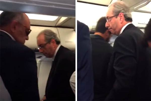Eduardo Cunha é hostilizado por passageiros durante ponte aérea entre Rio de Janeiro e São Paulo