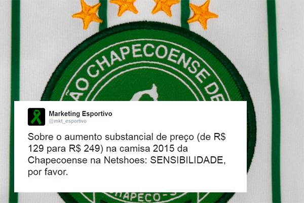 Após tragédia, Netshoes aumenta preço da camisa da Chapecoense e provoca polêmica nas redes sociais