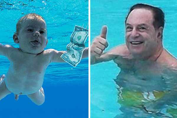 “Antes e depois” do bebê do álbum “Nevermind” rende piadas e montagens no Twitter