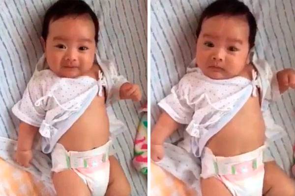 Bebê de 2 meses de idade tem reação inesperada ao ouvir o som do seu primeiro… pum!
