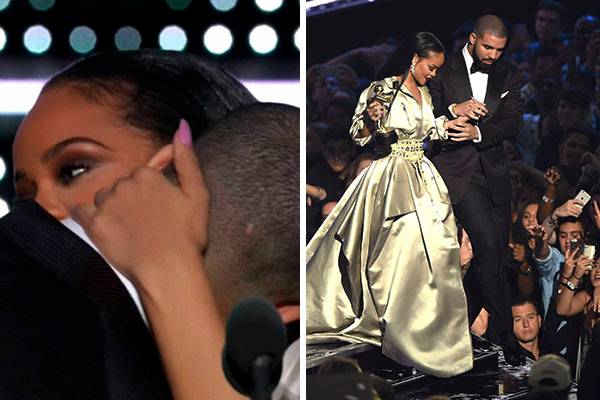 Drake e Rihanna protagonizaram o momento mais constrangedor do VMA neste domingo (28)