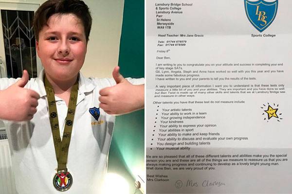 Após ser reprovado nas provas de fim de ano, garotinho autista de 11 anos recebe tocante carta do colégio