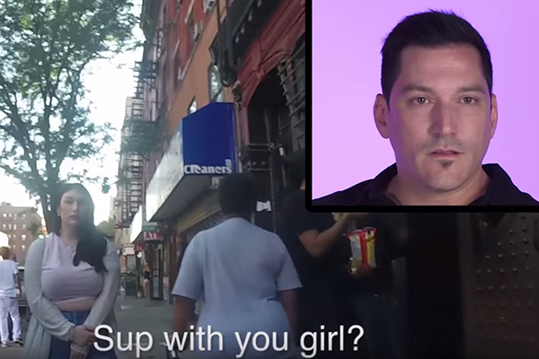 Pais assistiram a vídeo de suas filhas recebendo cantadas na rua e não gostaram nada da experiência