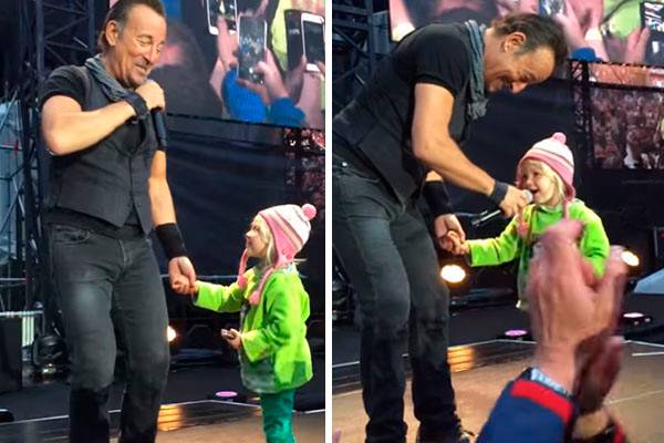 Bruce Springsteen convida fã mirim de 4 anos de idade para cantar e garotinha surpreende público
