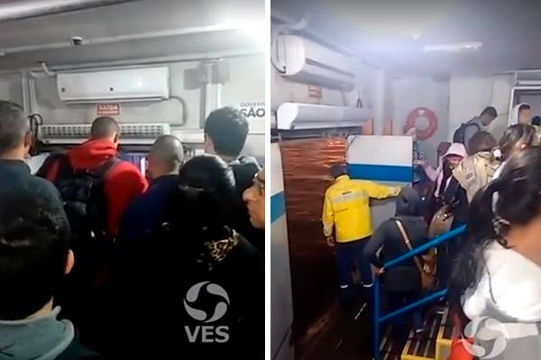 Passageiro toca música de “Titanic” após problema técnico em balsa de Santos