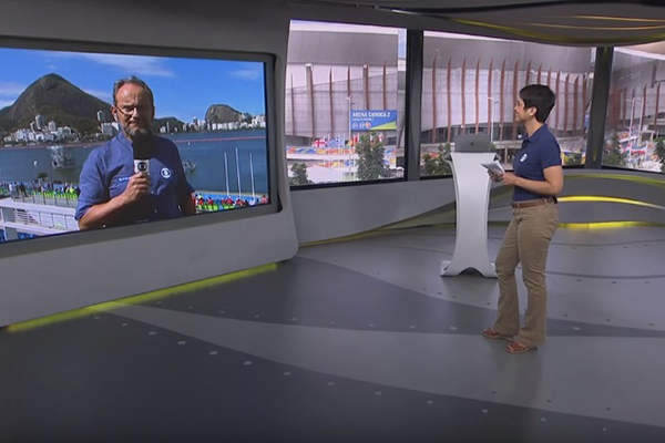 Sandra Annenberg dá “conselho” para marido durante cobertura ao vivo da Olimpíada do Rio de Janeiro