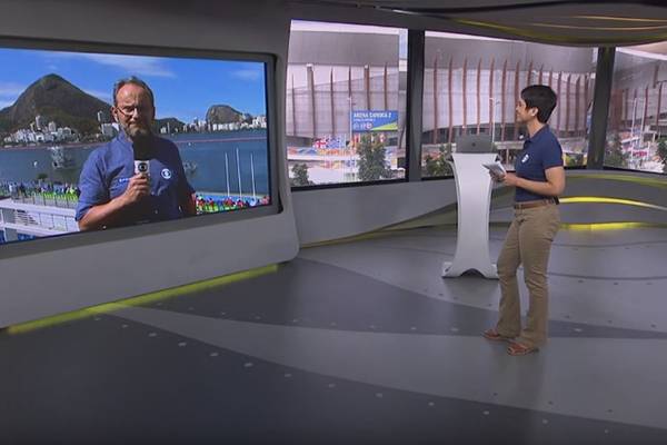 Sandra Annenberg dá “conselho” para marido durante cobertura ao vivo da Olimpíada do Rio de Janeiro