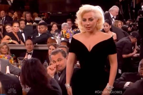 Leonardo DiCaprio explica o motivo da careta feita para Lady Gaga no “Globo de Ouro”